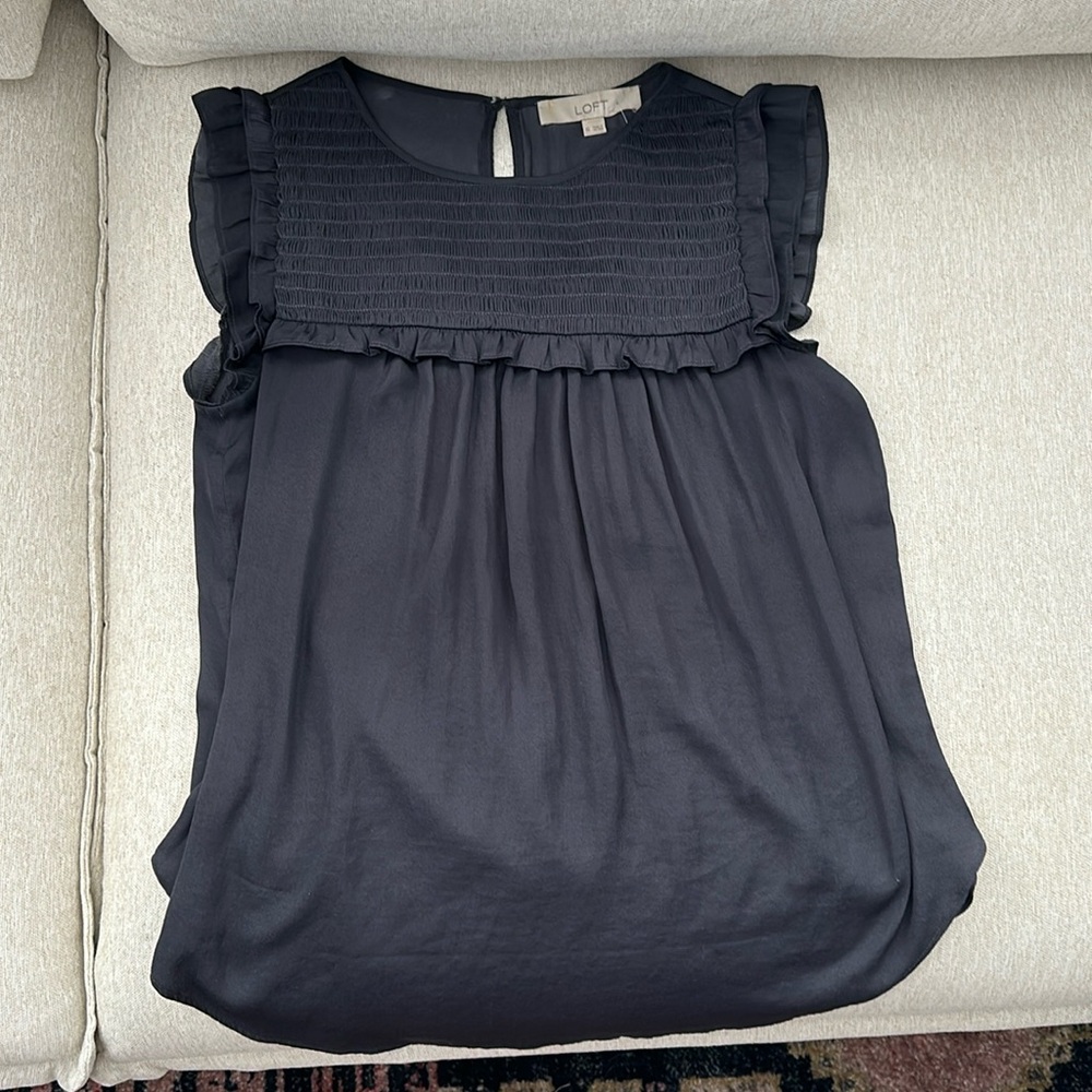 LOFT Grey Slate Blouse